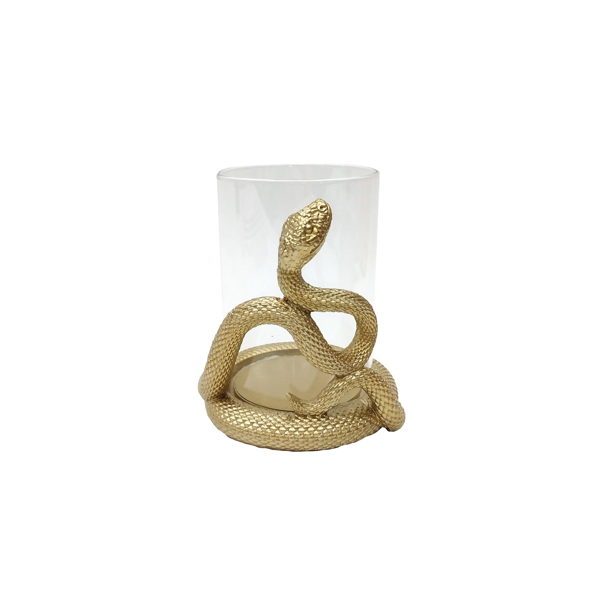 5.5" Gold Snake Pillar Candle Holder by Ashland®